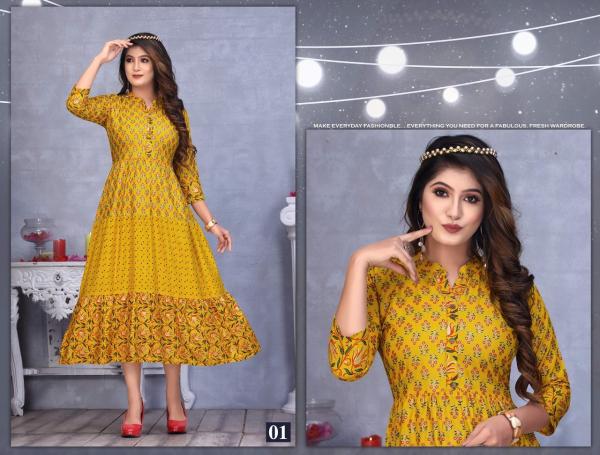 Trendy Golden Moments Rayon Exclusive Kurti Collection